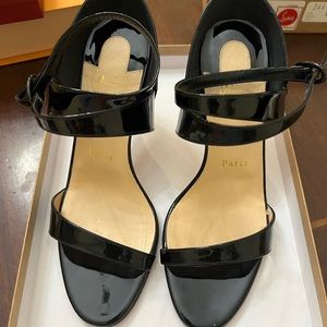 Christian Louboutin Black Patent Sandals